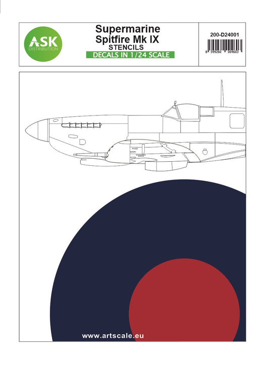 Art Scale 200-D24001 1:24 Supermarine Spitfire Mk.IXc