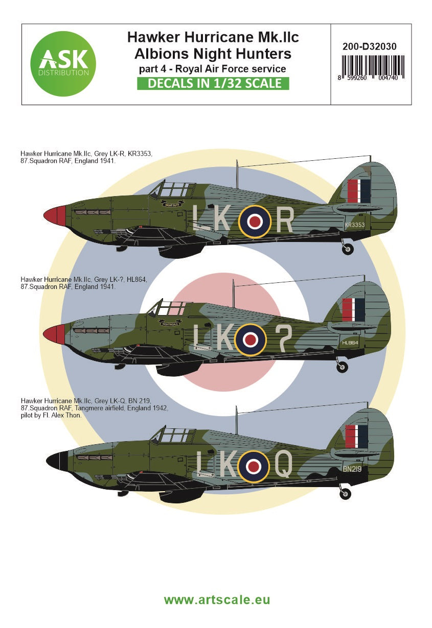 Art Scale 200-D32030 1:32 Hawker Hurricane Mk.IIC part 4