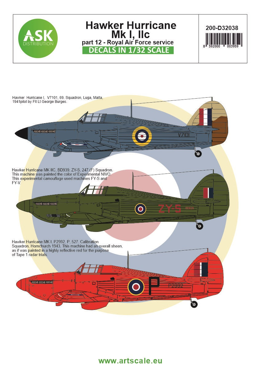 Art Scale 200-D32038 1:32 Hawker Hurricane Mk.I / Mk.IIc part 12