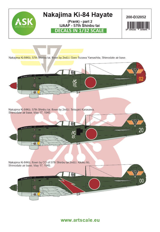 Art Scale 200-D32052 1:32 Nakajima Ki-84 Hayate