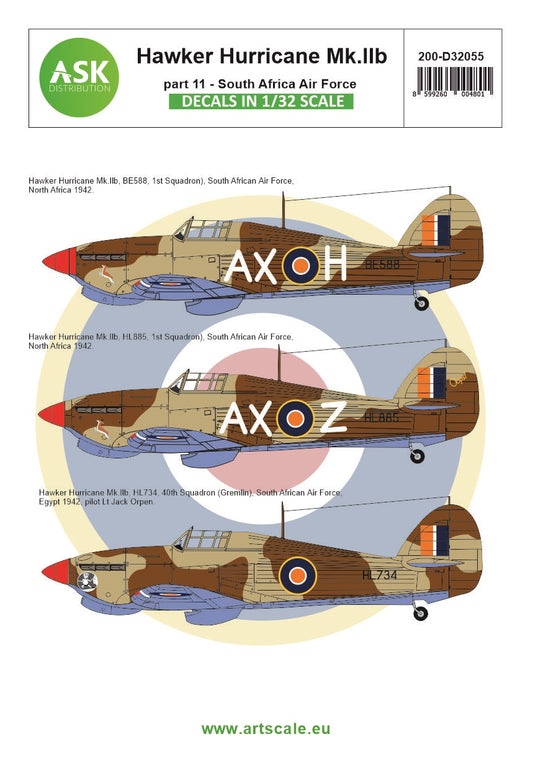 Art Scale 200-D32055 1:32 Hawker Hurricane Mk.IIb part 11