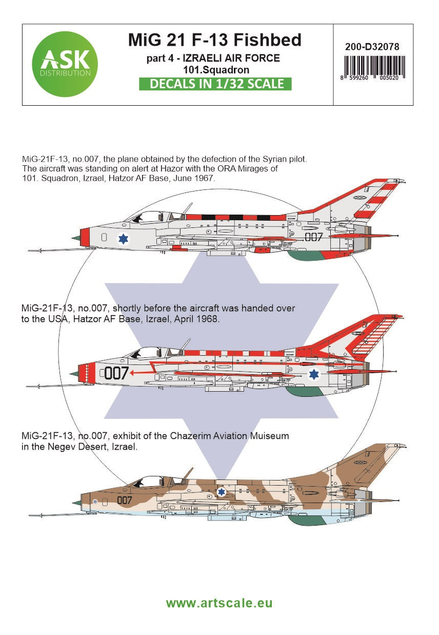 Art Scale 200-D32078 1:32 Mikoyan MiG-21F-13 Fishbed part 4
