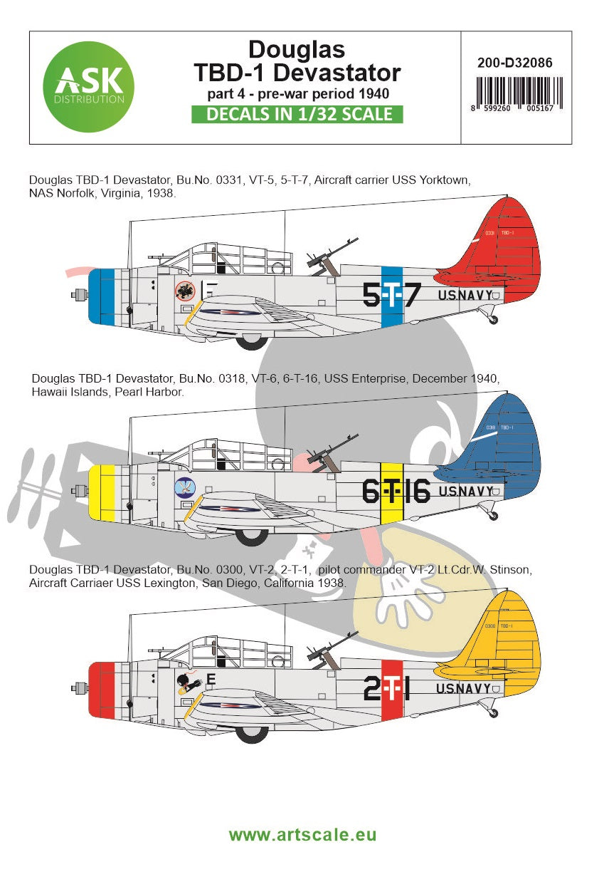 Art Scale 200-D32086 1:32 Douglas TBD-1 Devastator part 4
