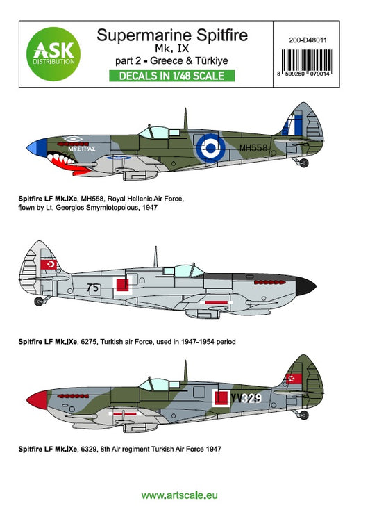 Art Scale 200-D48011 1:48 Supermarine Spitfire Mk.IXc / Mk.IXe part 2