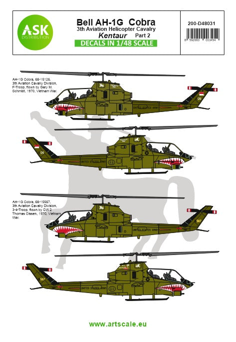 Art Scale 200-D48031 Bell AH-1G Cobra Kentaur 3rd Cav Part 2 1:48