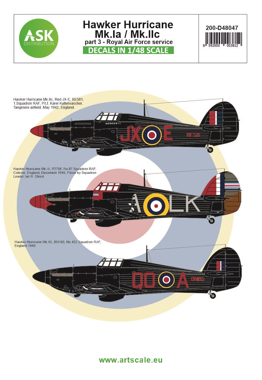 Art Scale 200-D48047 1:48 Hawker Hurricane Mk.IA / Mk.IIC part 3