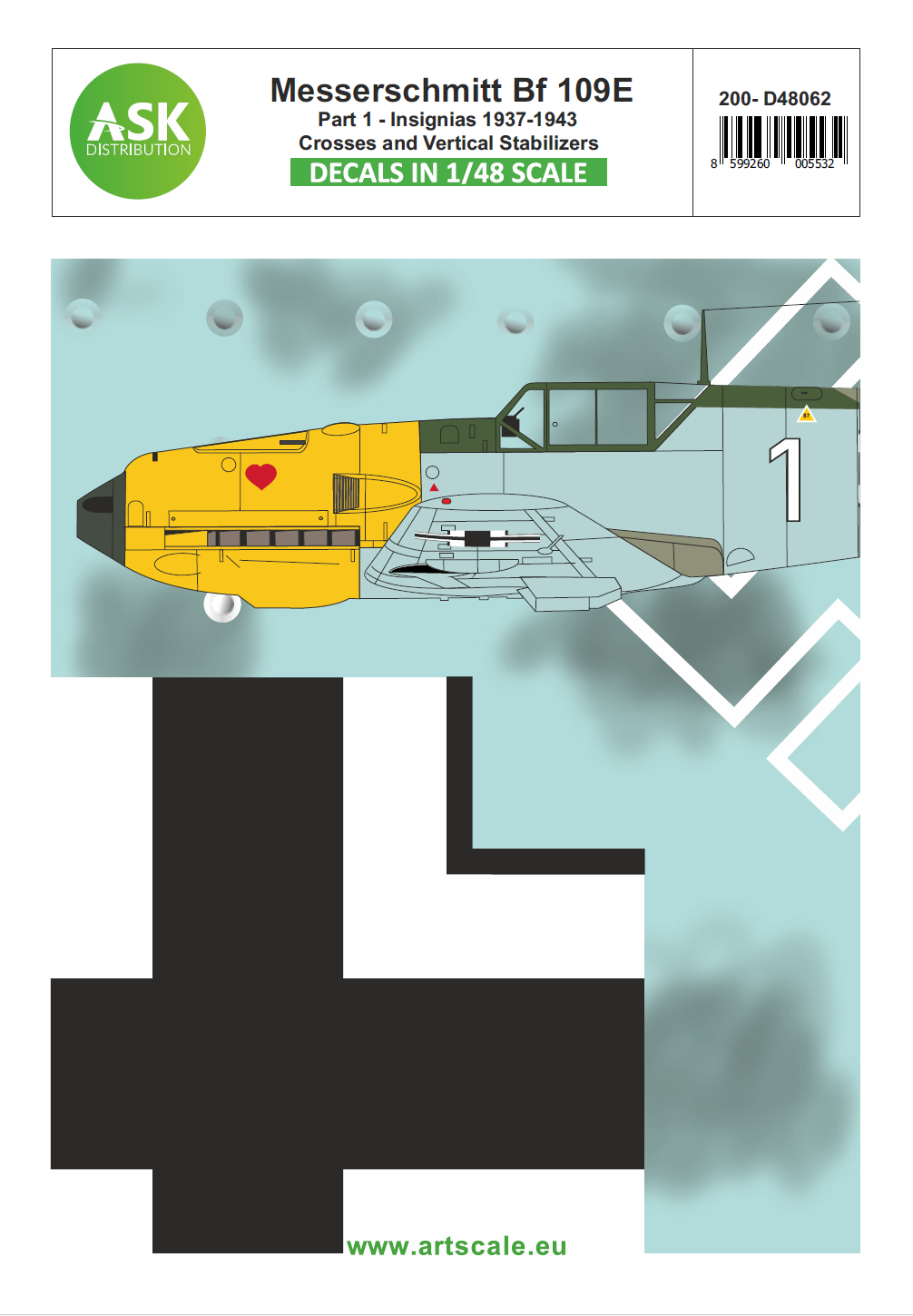 Art Scale 200-D48062 1:48 Messerchmitt Bf-109E part 1