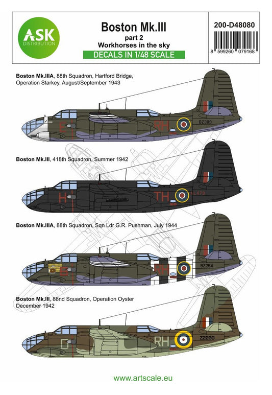 Art Scale 200-D48080 1:48 Douglas Boston Mk.III part 2