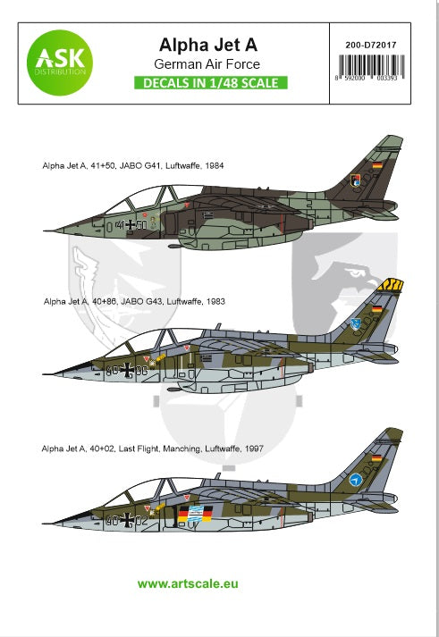 Art Scale 200-D72017 1:72 Alpha Jet