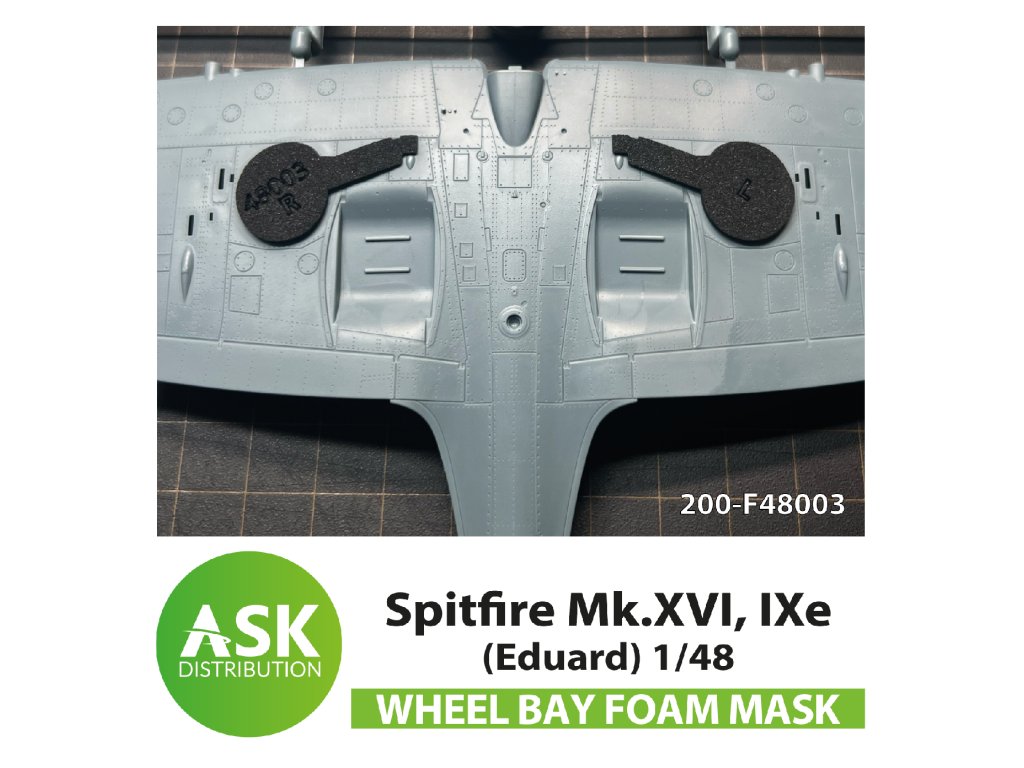 Art Scale 200-F48003 1:48 Spitfire Mk.XVI/IXe Foam Wheel Bay Masks (Eduard)