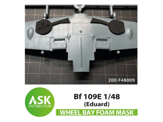 Art Scale 200-F48009 1:48 Messerschmitt Bf 109E Foam wheel bays mask Eduard kit
