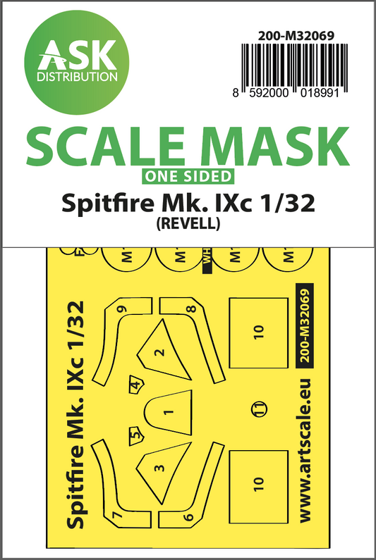 Art Scale 200-M32069 1:32 Spitfire Mk.IXc Wheel & Canopy Masks