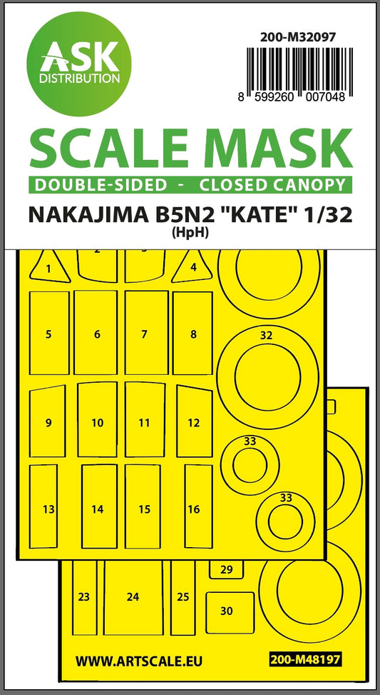 Art Scale 200-M32097 1:32 Nakajima B5N2 Kate closed canopy