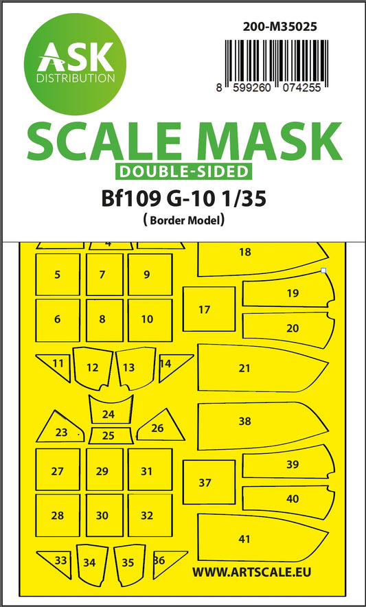 Art Scale 200-M35025 1:35 Messerschmitt Bf-109G-10 double-sided painting mask