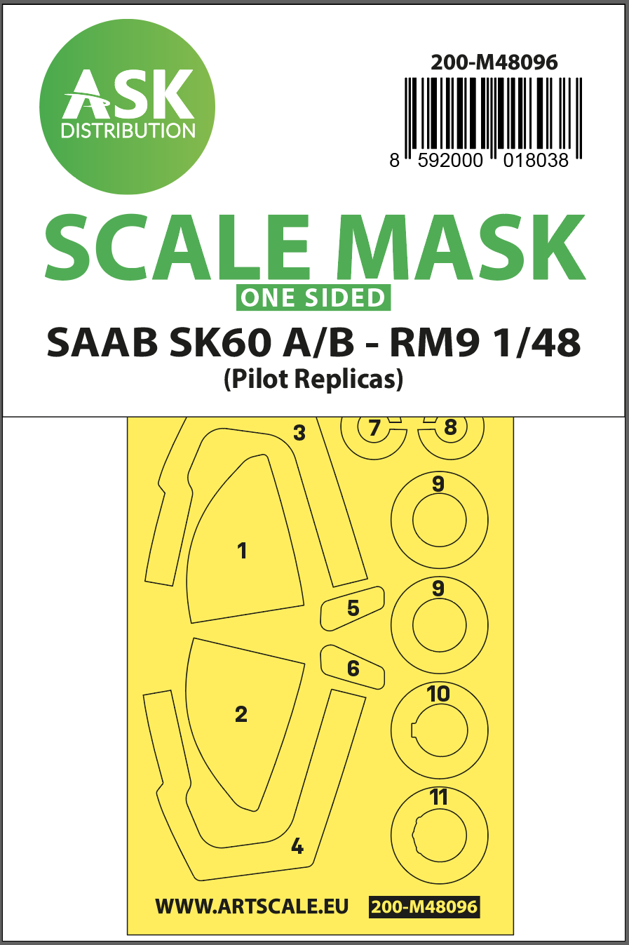 Art Scale 200-M48096 1:48 Saab SK60A/B