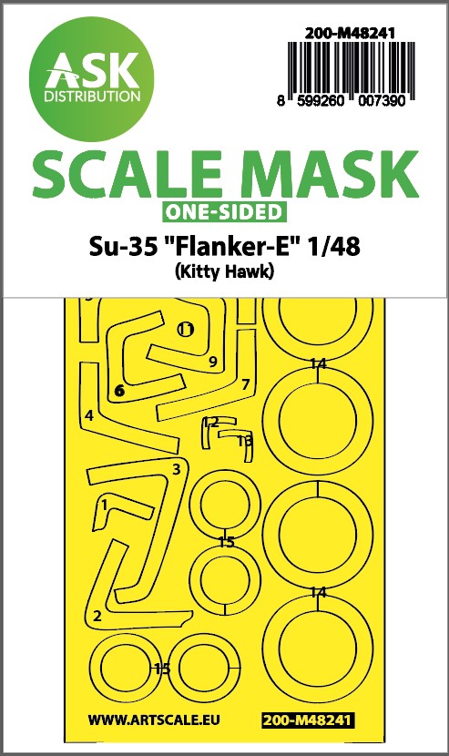 Art Scale 200-M48241 1:48 Sukhoi Su-35 Flanker-E wheels & canopy mask