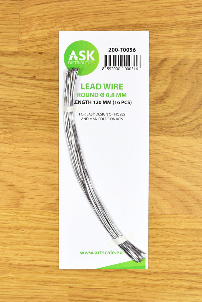 Art Scale 200-T0056 Lead Wire - Round ~ 0,8 mm x 120 mm (16 pcs)