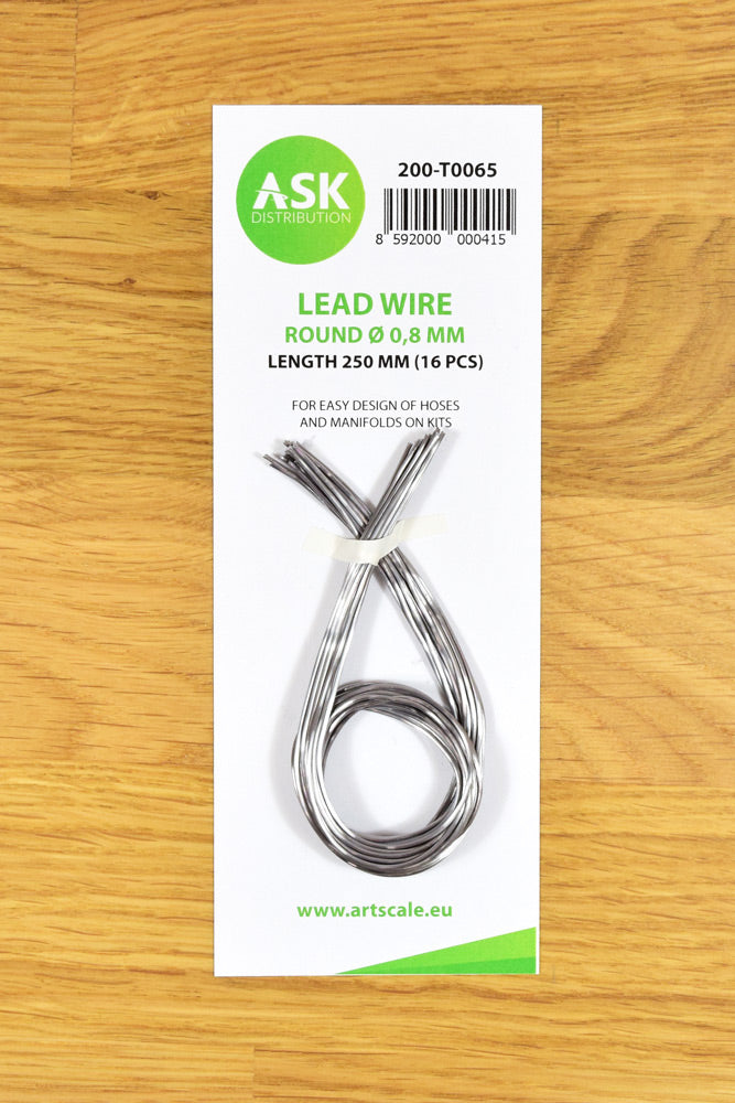 Art Scale 200-T0065 Lead Wire - Round ~ 0,8 mm x 250 mm (16 pcs)