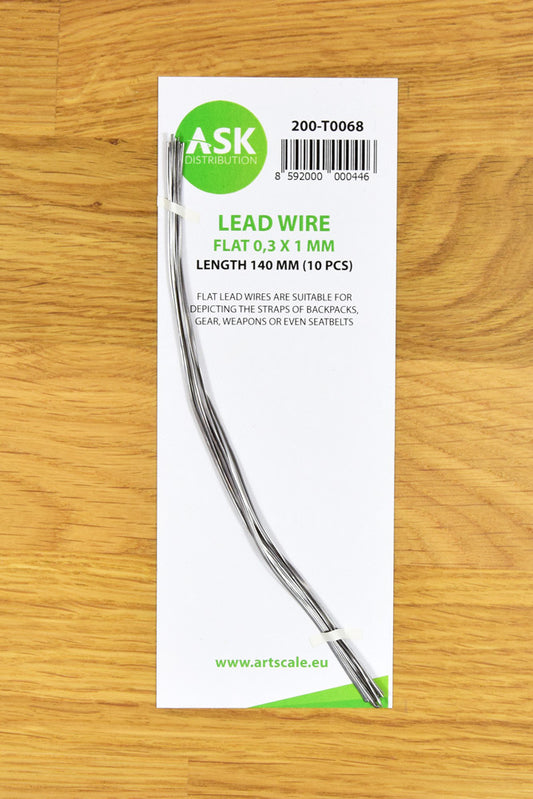 Art Scale 200-T0068 Lead Wire - Flat 0,3 x 1 x 140 mm (10 pcs)