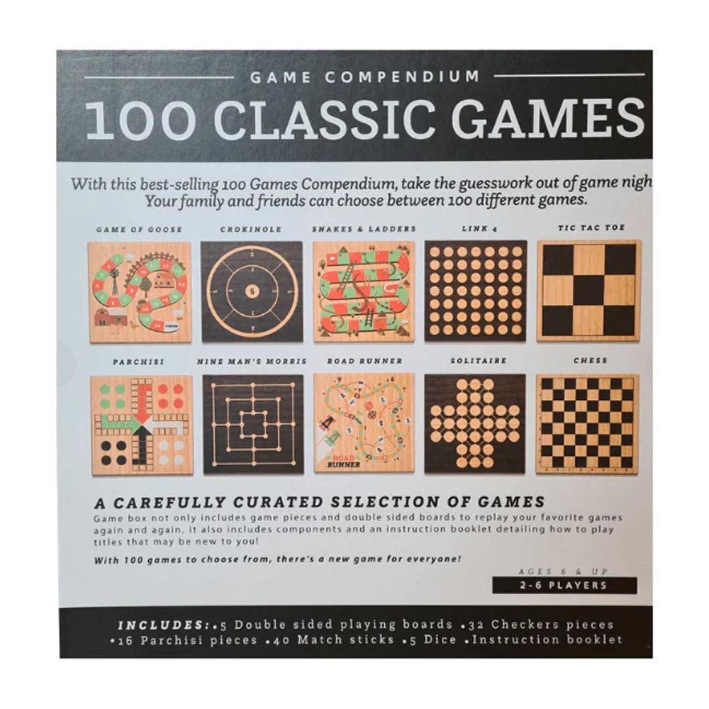 100 Classic Games Compendium Chess, Checkers, Solitaire etc