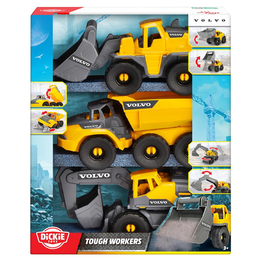 Dickie Toys Tough Workers Construction Vehicle 3-Pack Age 3+