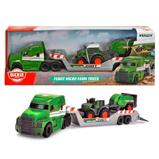Dickie Fendt Micro Farm Truck w/Tractor & Trailer Toy Age 3+