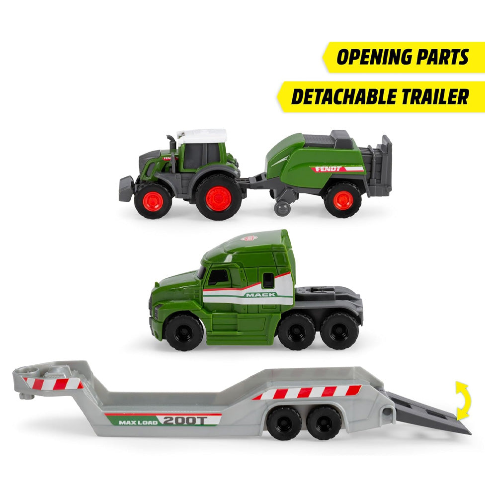Dickie Fendt Micro Farm Truck w/Tractor & Trailer Toy Age 3+