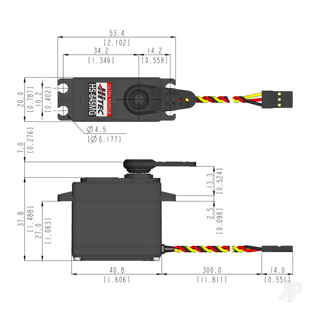 Hitec HS645MG Bulk Box (10 pcs Servo In Box) 2214280