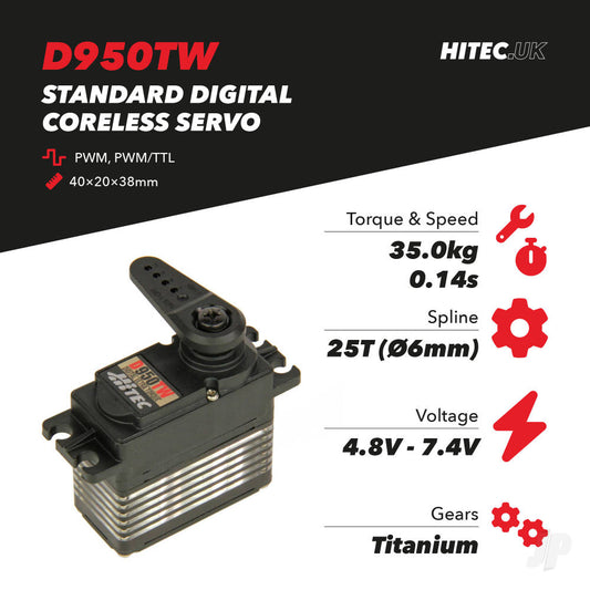Hitec D950TW Wide Voltage Ultra Torque Servo 2221015