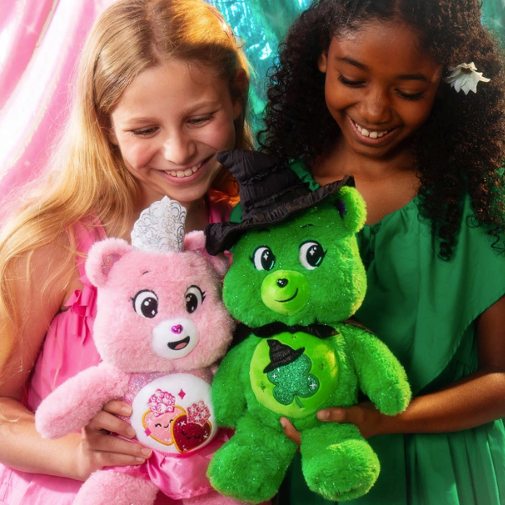 Care Bears x Wicked 2-Pack Glinda Love-a-Lot Bear & Elphaba Good Luck Bear