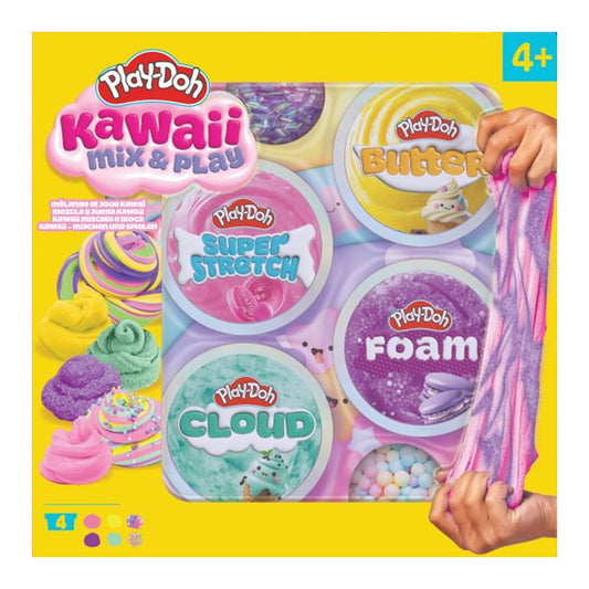 Play-Doh Kawaii Mix & Play Slime 4-Pack Sensory Toy