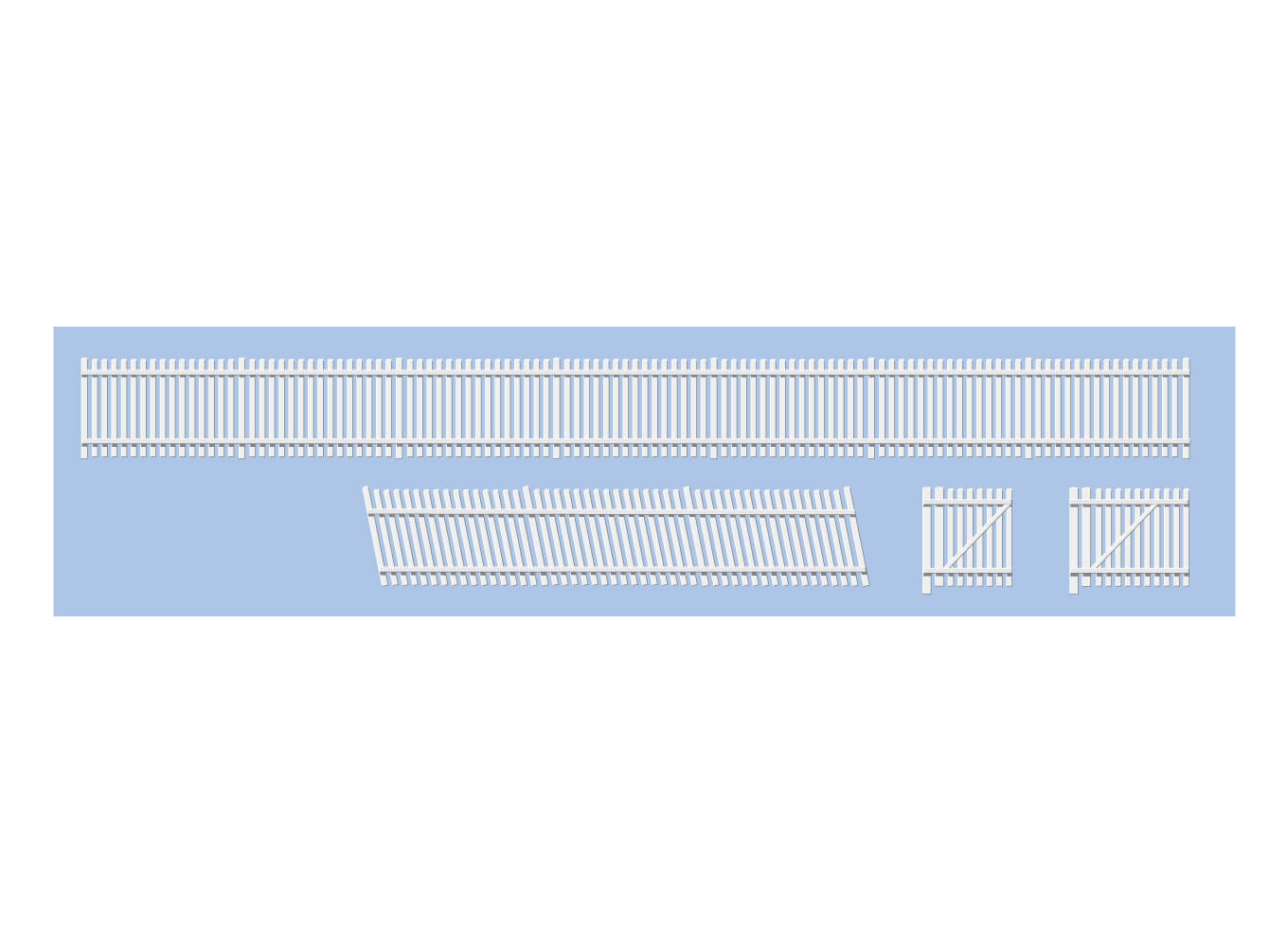 Ratio 243 GWR Station Fencing Ramps and Gates N Gauge Kit