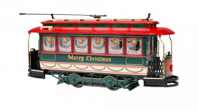 Bachmann USA Closed Street Car - Merry Christmas On30 Gauge 25129