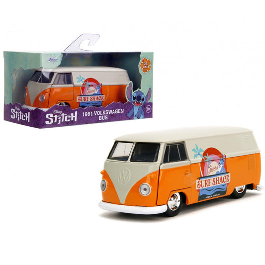 Jada Disney Lilo & Stitch Volkswagen T1 Bus w/Stitch Figure 1:32 Diecast