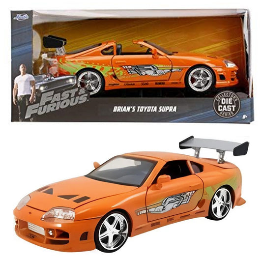 Jada Diecast Fast & Furious Brian's 1995 Toyota Supra 1:24 Model Car