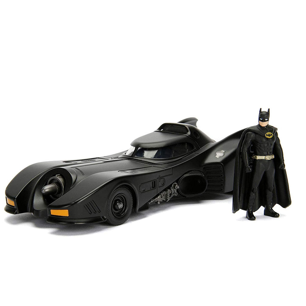 Jada Hollywood Rides 1989 Batman Batmobile & Figure 1:24 Diecast Model Car