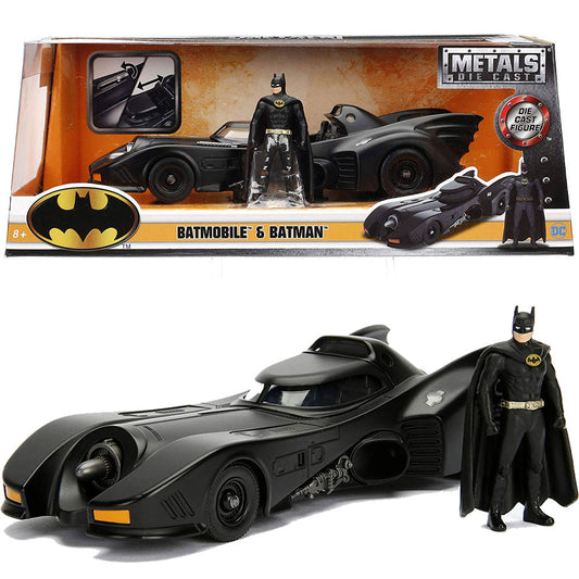 Jada Hollywood Rides 1989 Batman Batmobile & Figure 1:24 Diecast Model Car