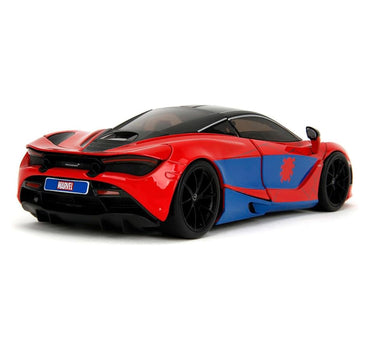 Jada MARVEL Spider-Man McLaren 720S w/Figure 1:24 Diecast Car