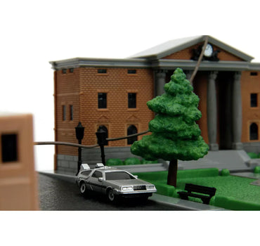 Jada Back to the Future: Clock Tower Nano Scene w/DeLorean & Toyota SR5 Cars
