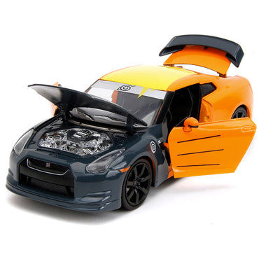 Jada Naruto Shippuden 2009 Nissan GTR with Uzumaki Figure 1:24 Diecast Car