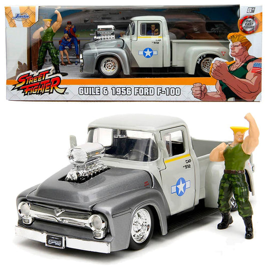 Jada Street Fighter 1956 Ford F-100 & Guile Figure 1:24 Diecast Car 253255057SSU
