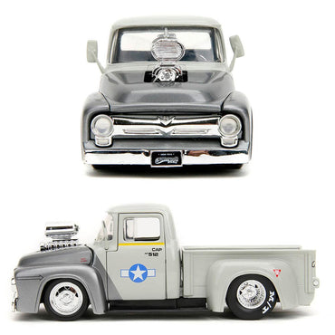 Jada Street Fighter 1956 Ford F-100 & Guile Figure 1:24 Diecast Car 253255057SSU