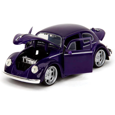 Jada Wednesday Volkswagen Beetle w/Figure & Thing 1:24 Diecast Car 253255076