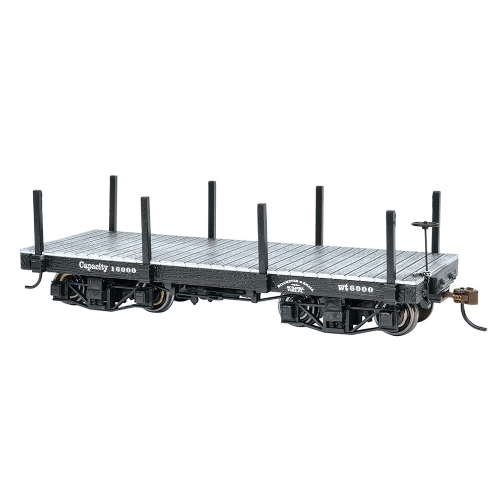 Bachmann USA 18' Flat Cars - Black, Data Only (2/Box) On30 Gauge 26512