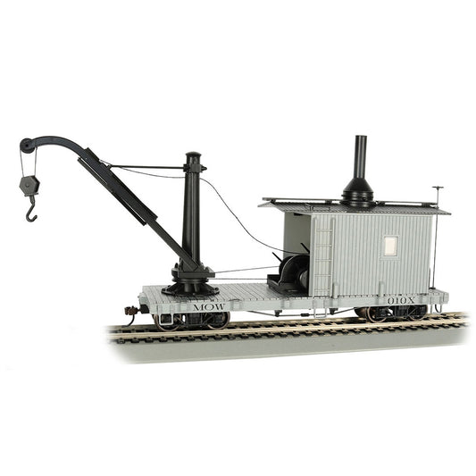 Bachmann USA Derrick Car - MOW - Gray On30 Gauge 26901