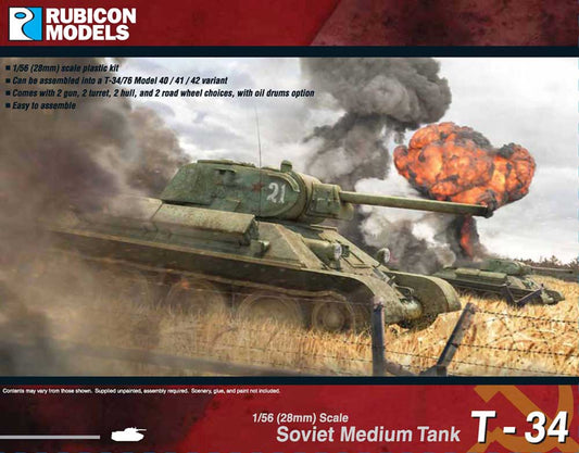 Rubicon Models 280013 T-34/76 1:56 Plastic Model Kit