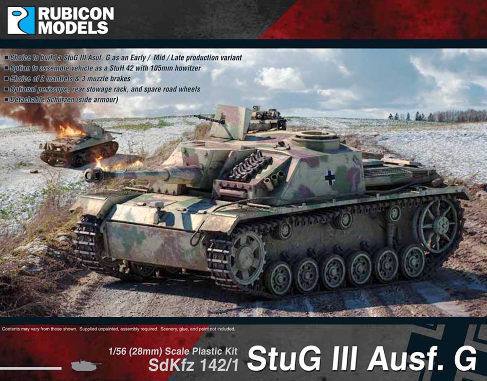 Rubicon Models 280017 Stug Iii Ausf G 1:56 Plastic Model Kit
