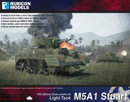Rubicon Models 280023 M5A1 Stuart 1:56 Plastic Model Kit