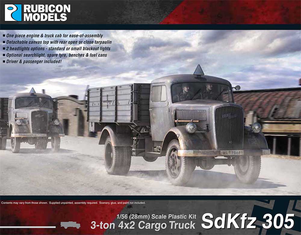 Rubicon Models 280026 Sdkfz 305 (Opel Blitz) 1:56 Plastic Model Kit