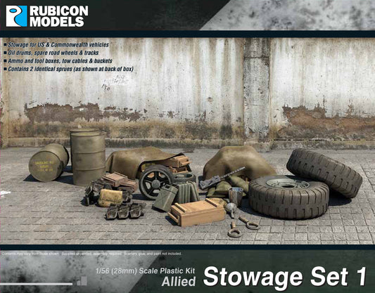 Rubicon Models 280033 Allied Stowage Set 1 1:56 Plastic Model Kit